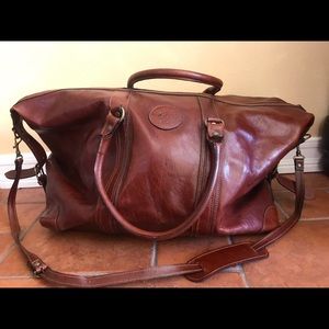 Leather weekend duffle  bag